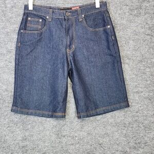 Kayden K Denim Shorts Mens Size 32 Blue Denim Loose Fit Dark Wash Casual‎